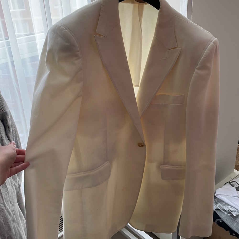 Costume National Homme Men’s Cream Blazer